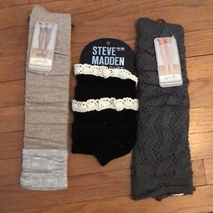 Set of 3- 2 leg warmers & 1 boot cuff
